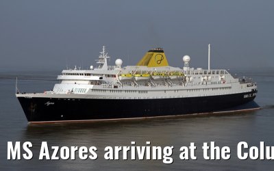 MS Azores arriving at the Columbus Cruise Center Bremerhaven, 03.04.2014