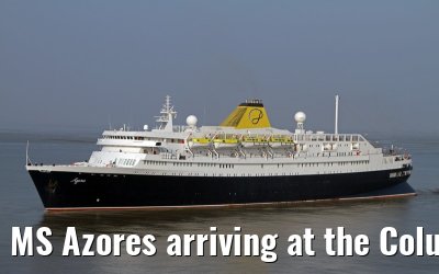 MS Azores arriving at the Columbus Cruise Center Bremerhaven, 03.04.2014