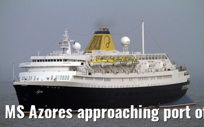 MS Azores approaching port of Bremerhaven, 29.03.2014