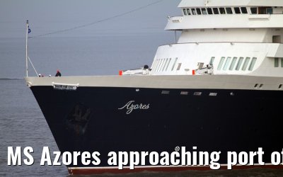 MS Azores approaching port of Bremerhaven, 29.03.2014