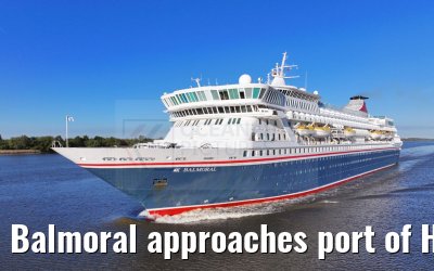 Balmoral approaches port of Hamburg 26.04.2025