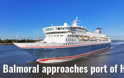 Balmoral approaches port of Hamburg 26.04.2025