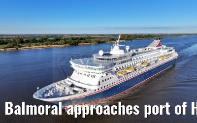 Balmoral approaches port of Hamburg 26.04.2025