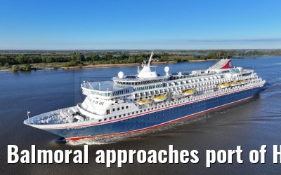 Balmoral approaches port of Hamburg 26.04.2025