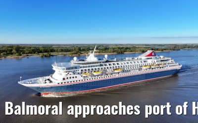 Balmoral approaches port of Hamburg 26.04.2025