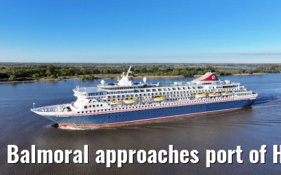 Balmoral approaches port of Hamburg 26.04.2025