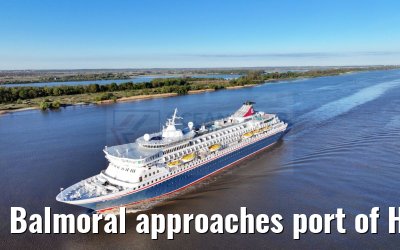 Balmoral approaches port of Hamburg 26.04.2025