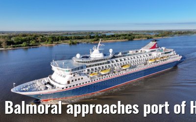 Balmoral approaches port of Hamburg 26.04.2025