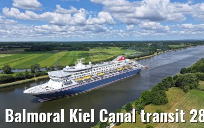 Balmoral Kiel Canal transit 28.06.2023
