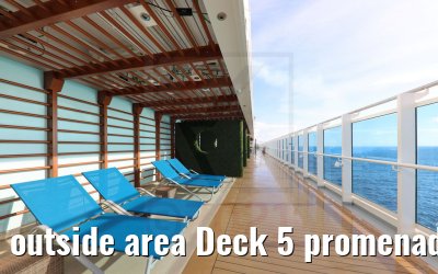 outside area Deck 5 promenade Costa Firenze