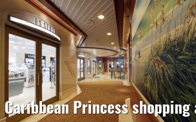 Caribbean Princess shopping area