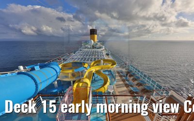 Deck 15 early morning view Costa Firenze