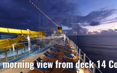 morning view from deck 14 Costa Firenze