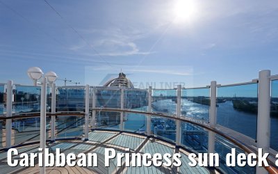 Caribbean Princess sun deck area view from deck 17