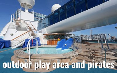 outdoor play area and pirates view pools Caribbean Princess