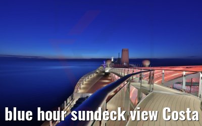 blue hour sundeck view Costa Toscana