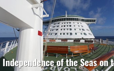 Independence of the Seas on the bow