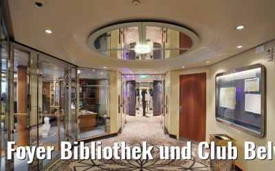 Foyer Bibliothek und Club Belvedere MS Europa