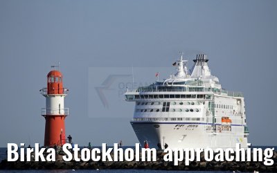 Birka Stockholm approaching port of Warnemünde 19.08.2015