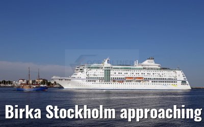 Birka Stockholm approaching port of Warnemünde 19.08.2015
