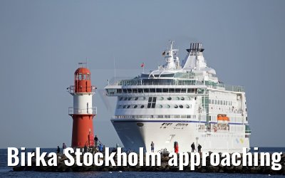 Birka Stockholm approaching port of Warnemünde 19.08.2015