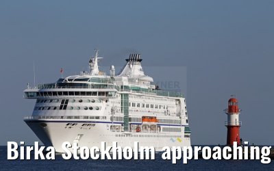 Birka Stockholm approaching port of Warnemünde 19.08.2015