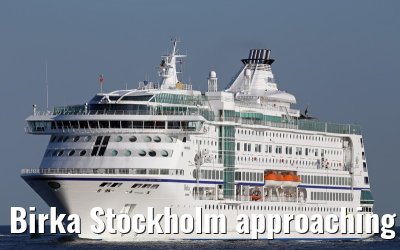 Birka Stockholm approaching port of Warnemünde 19.08.2015