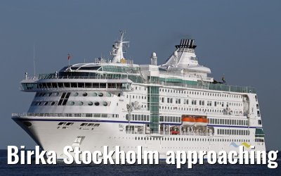 Birka Stockholm approaching port of Warnemünde 19.08.2015