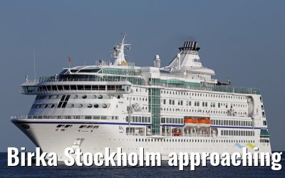Birka Stockholm approaching port of Warnemünde 19.08.2015