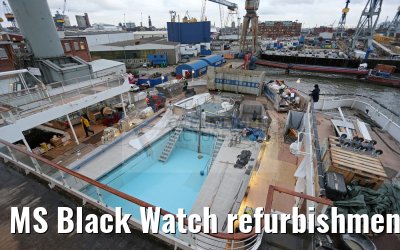 MS Black Watch refurbishment, swimming pool area and sun decks 12.12.2016