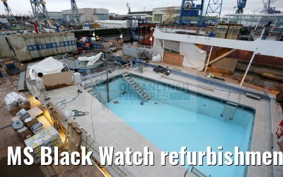 MS Black Watch refurbishment, swimming pool area and sun decks 12.12.2016