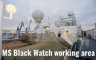 MS Black Watch working area on deck 10 is dismantled 12.12.2016