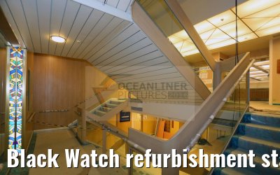 Black Watch refurbishment staircase deck 6 forward 06.12.2016