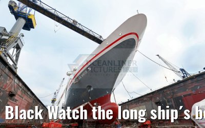 Black Watch the long ship´s bow Blohm+Voss shipyard 06.12.2016