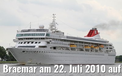 Braemar am 22. Juli 2010 auf dem Nordseekanal