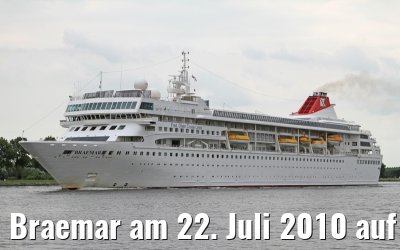Braemar am 22. Juli 2010 auf dem Nordseekanal