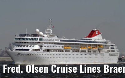 Fred. Olsen Cruise Lines Braemar departing port of Ijmuiden, 01. May 2011