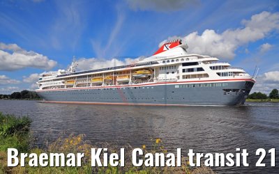 Braemar Kiel Canal transit 21.07.2017