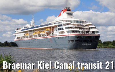 Braemar Kiel Canal transit 21.07.2017