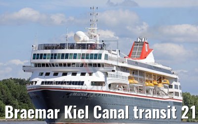 Braemar Kiel Canal transit 21.07.2017