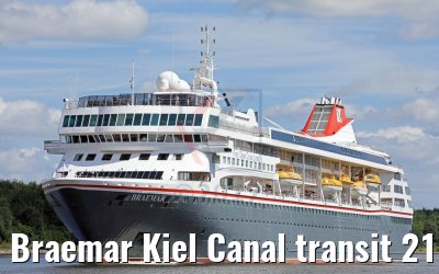 Braemar Kiel Canal transit 21.07.2017