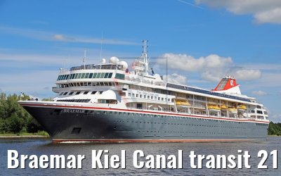 Braemar Kiel Canal transit 21.07.2017