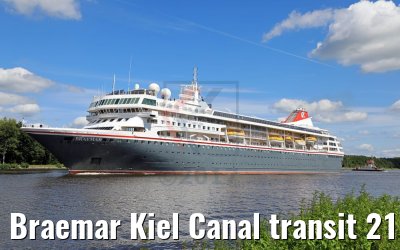 Braemar Kiel Canal transit 21.07.2017