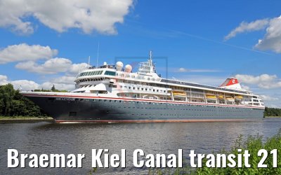 Braemar Kiel Canal transit 21.07.2017