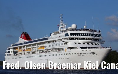 Fred. Olsen Braemar Kiel Canal transit 11. September 2014