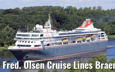 Fred. Olsen Cruise Lines Braemar Kiel Canal transit 21.07.2017