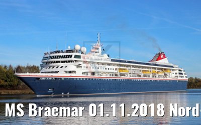 MS Braemar 01.11.2018 Nord-Ostsee-Kanal Passage (K.Kaufuss)