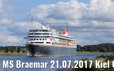 MS Braemar 21.07.2017 Kiel Canal transit