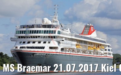 MS Braemar 21.07.2017 Kiel Canal transit