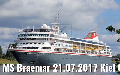MS Braemar 21.07.2017 Kiel Canal transit